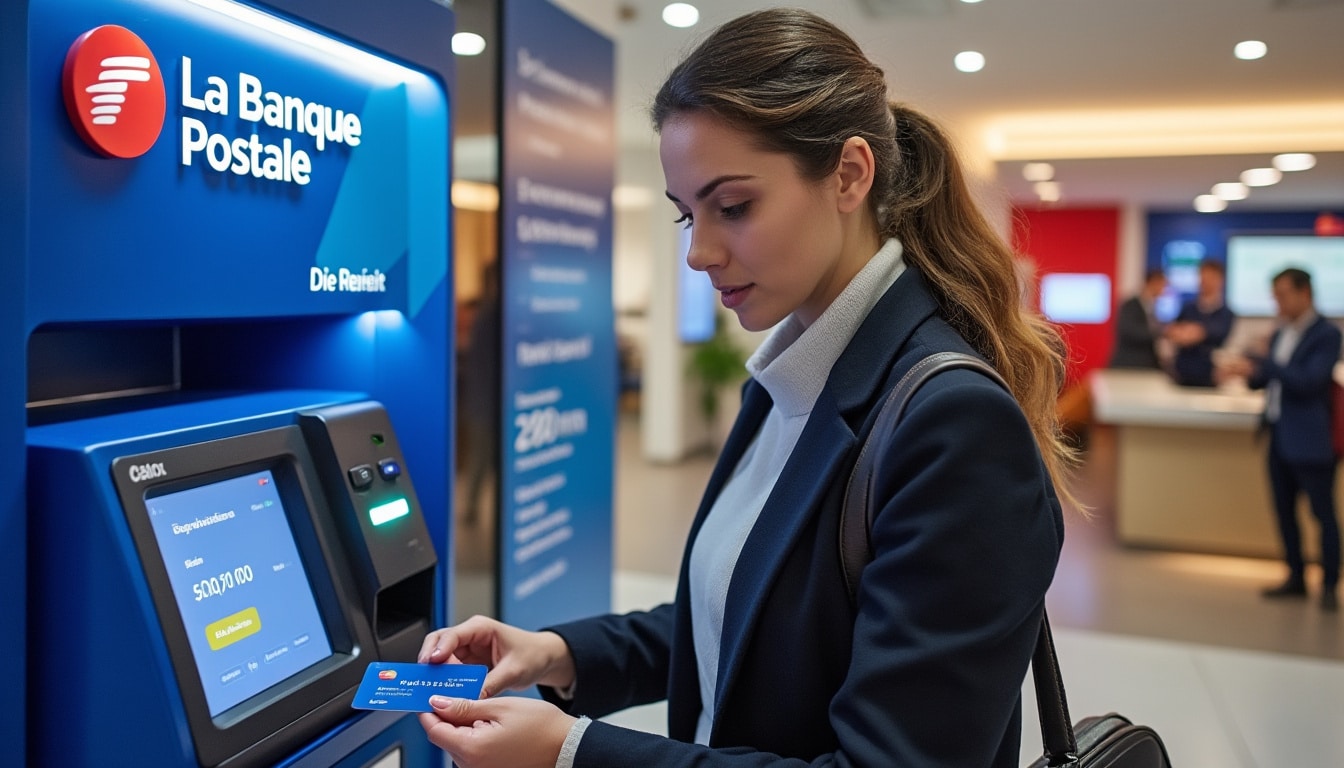 Illustration: Comprendre le plafond de retrait au distributeur à la Banque Postale